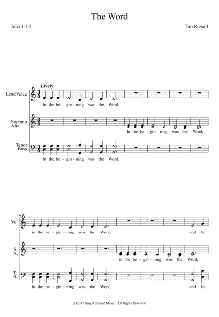 The Word Sheet Music