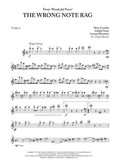 Free Sheet Music The Wrong Note Rag For String Quartet