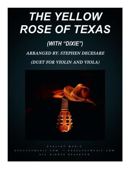 Free Sheet Music The Yellow Rose Of Texas With Dixie Duet For Violin And Viola