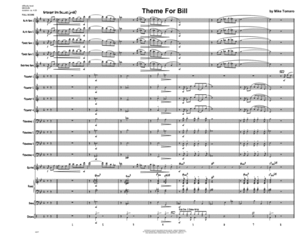 Theme For Bill Full Score Sheet Music