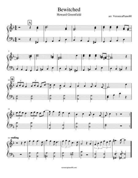 Free Sheet Music Theme From Bewitched