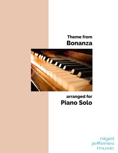 Theme From Bonanza Arranged For Piano Solo Sheet Music