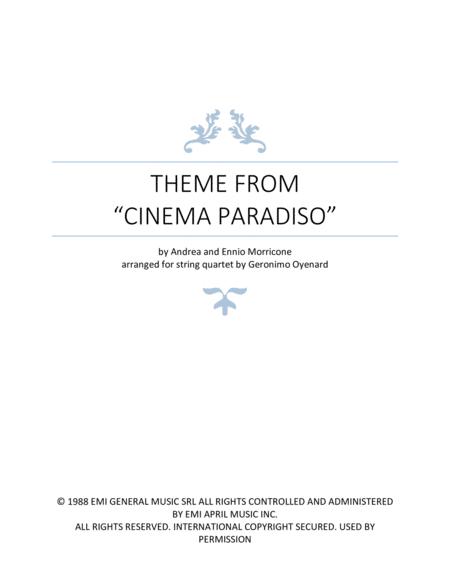 Theme From Cinema Paradiso Sheet Music