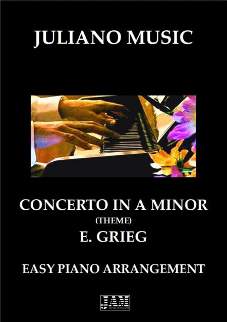 Theme From Concerto In A Minor Easy Piano E Grieg Sheet Music