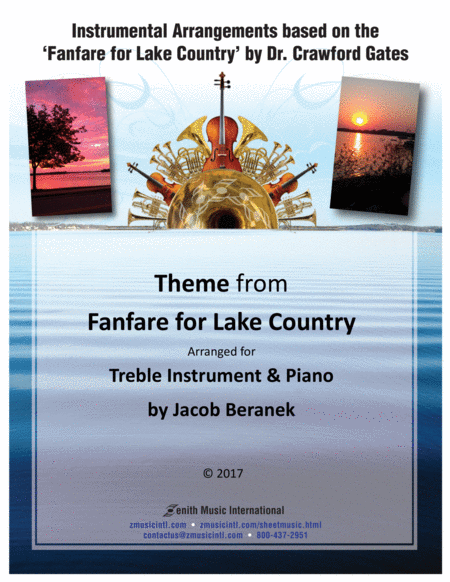 Theme From Fanfare For Lake Country Treble Instrument And Piano Sheet Music