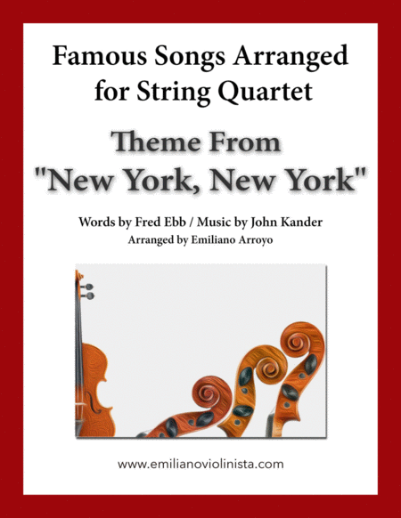 Theme From New York New York By Frank Sinatra For String Quartet Sheet Music