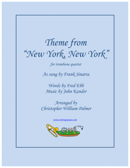 Theme From New York New York Trombone Quartet Sheet Music