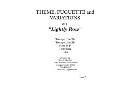 Theme Fuguette And Variations On Lightly Row Sheet Music