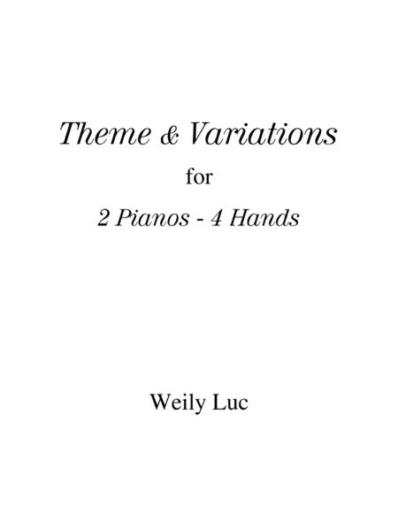 Free Sheet Music Theme Variations For 2 Pianos 4 Hands