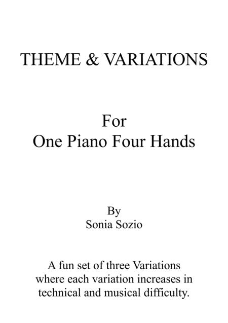 Theme Variations For Four Hands Sheet Music