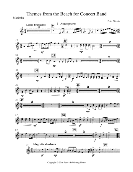 Free Sheet Music Themes From The Beach Marimba