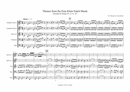 Themes From The Eine Klein Natch Musik Sheet Music