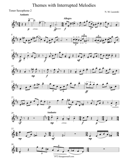 Free Sheet Music Themes With Interrupted Melodies