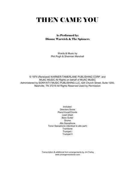 Then Came You Arranged For 7 10 Piece Horn Band Sheet Music