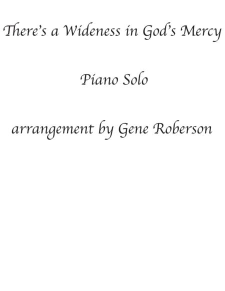 There A Wideness In God Mercy Piano Solo Sheet Music