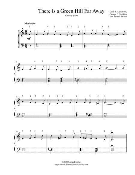 There Is A Green Hill Far Away For Easy Piano Sheet Music