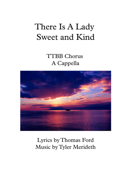 There Is A Lady Sweet And Kind Sheet Music