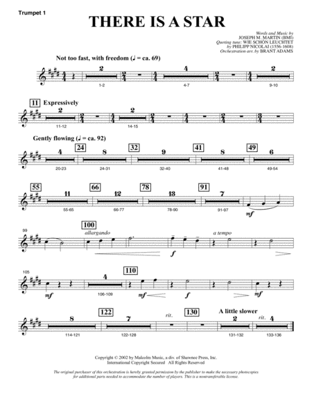 There Is A Star Bb Trumpet 1 Sheet Music