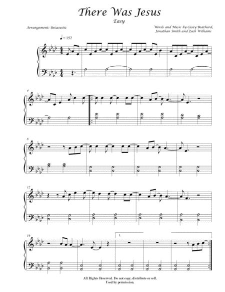 Free Sheet Music There Was Jesus Zach Williams Sheet Music Easy