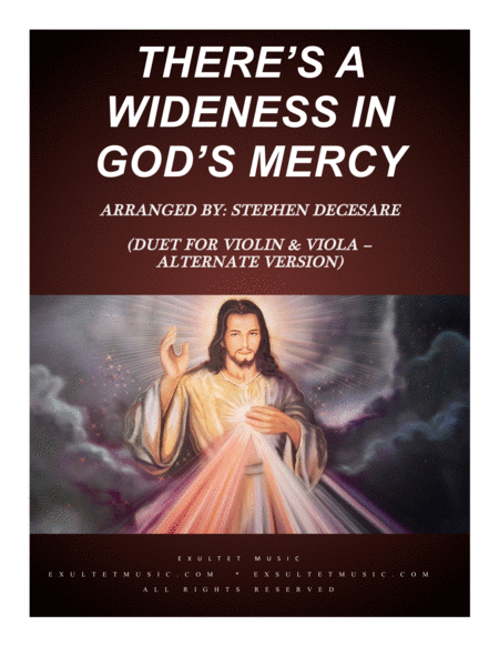 Theres A Wideness In Gods Mercy Duet For Violin And Viola Alternate Version Sheet Music