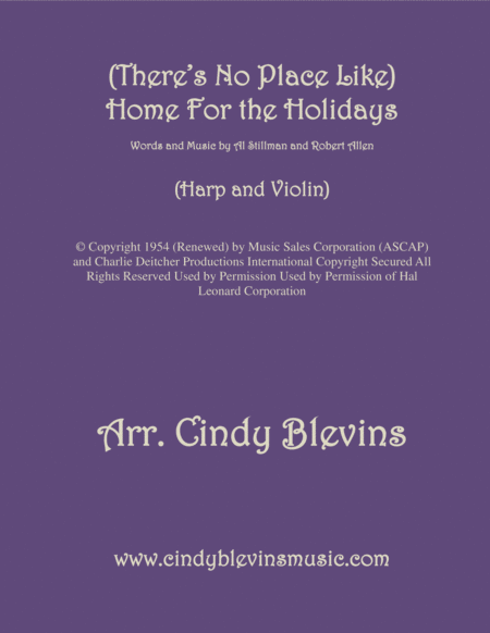 Free Sheet Music Theres No Place Like Home For The Holidays Arranged For Harp And Violin