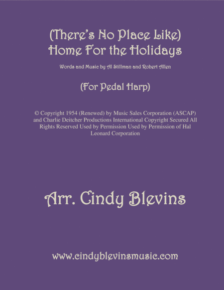 Theres No Place Like Home For The Holidays Arranged For Pedal Harp Sheet Music