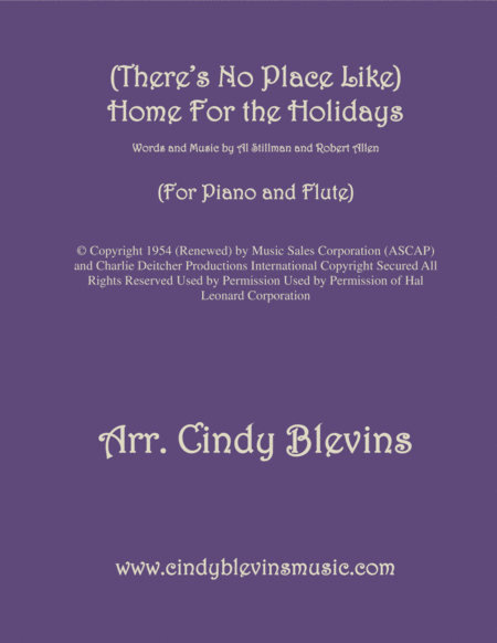 Theres No Place Like Home For The Holidays Arranged For Piano And Flute Sheet Music