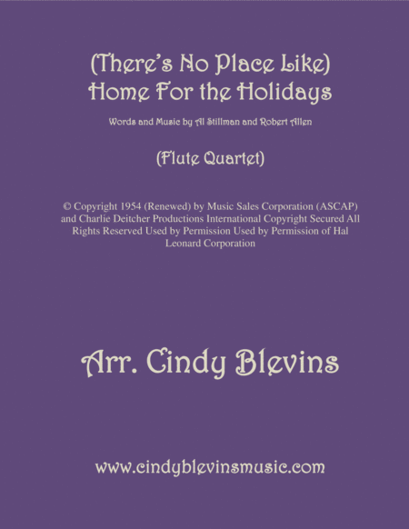 Theres No Place Like Home For The Holidays For Flute Quartet Sheet Music