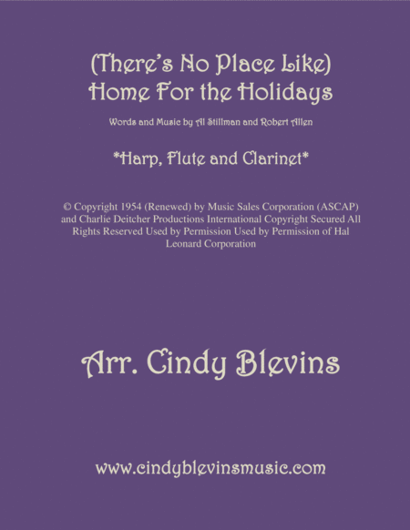 Theres No Place Like Home For The Holidays For Harp Flute And Clarinet Sheet Music