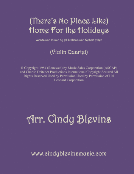 Free Sheet Music Theres No Place Like Home For The Holidays For Violin Quartet