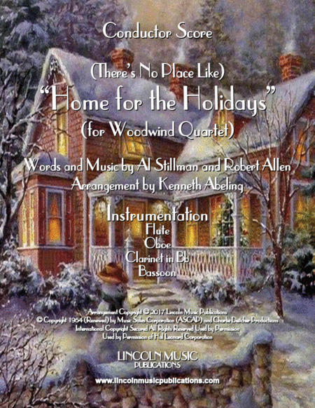 Theres No Place Like Home For The Holidays For Woodwind Quartet Sheet Music