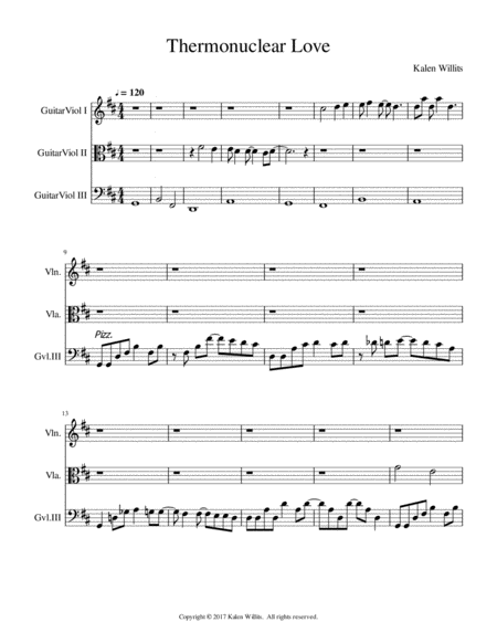 Thermonuclear Love Sheet Music