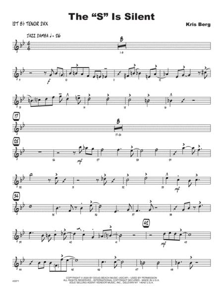 Free Sheet Music Thes Is Silent 1st Tenor Saxophone