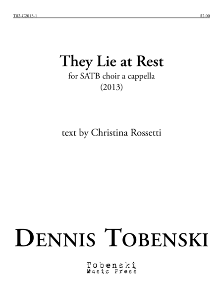 They Lie At Rest Sheet Music
