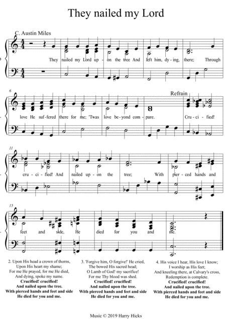 They Nailed My Lord A New Tune To A Wonderful Old Hymn Sheet Music