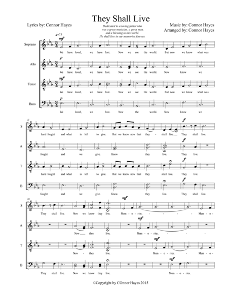 They Shall Live Sheet Music