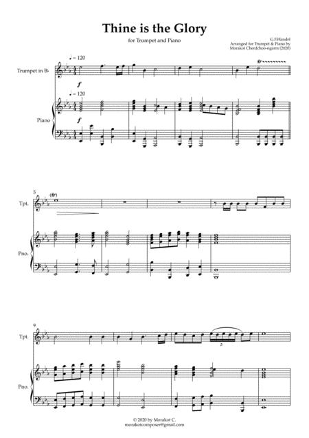 Thine Is The Glory For Trumpet And Piano Sheet Music