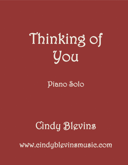 Thinking Of You Original Piano Solo From My Piano Book Piano Compendium Sheet Music