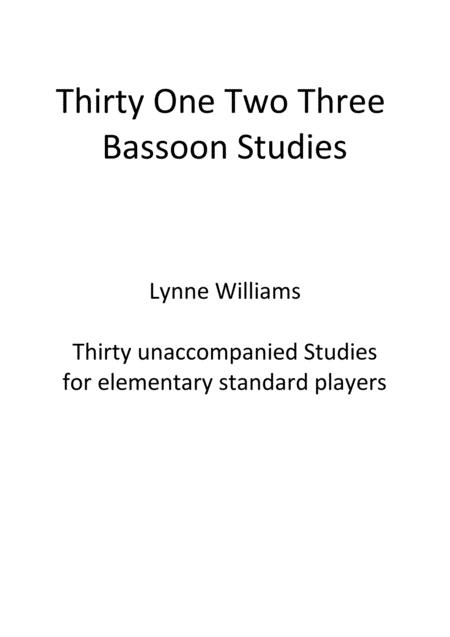 Thirty One Two Three Bassoon Studies Sheet Music