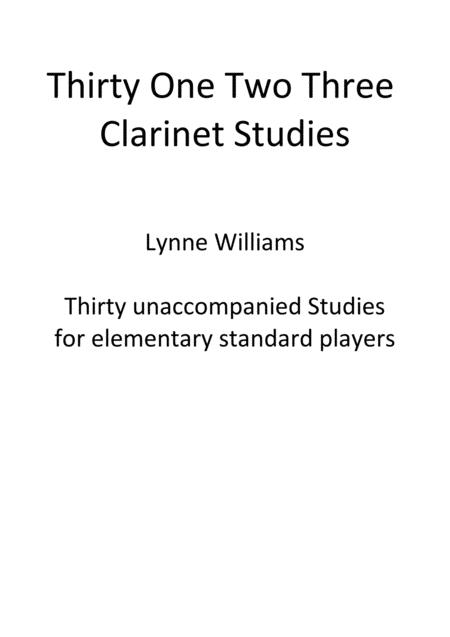 Thirty One Two Three Clarinet Studies Sheet Music