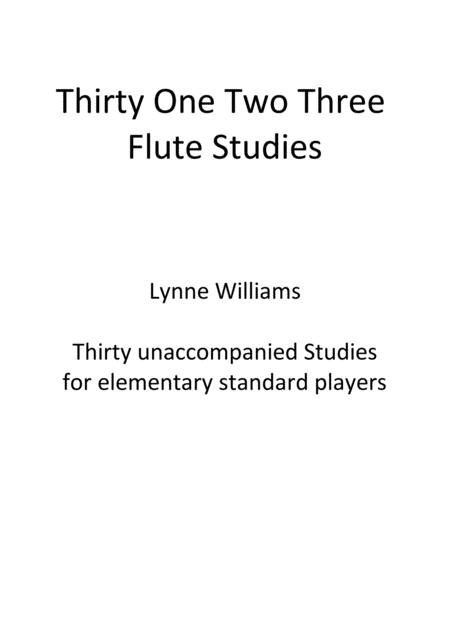 Free Sheet Music Thirty One Two Three Flute Studies