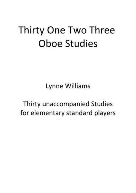 Thirty One Two Three Oboe Studies Sheet Music