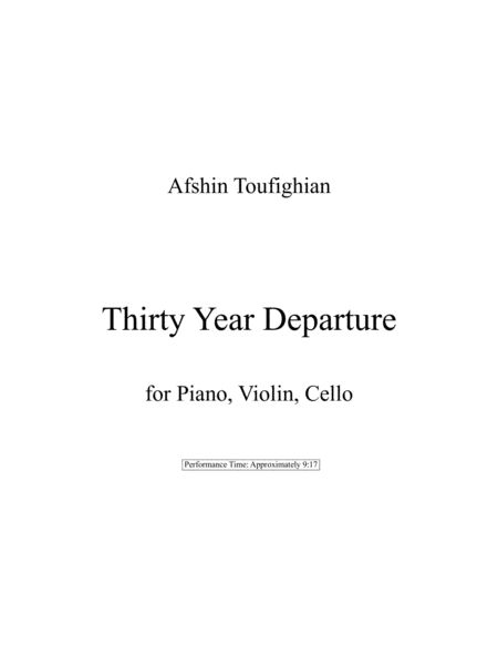 Free Sheet Music Thirty Year Departure