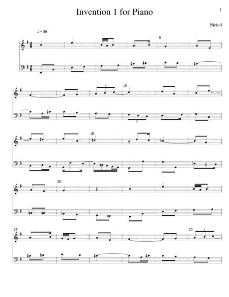 This Is A Little Invention For Piano Sheet Music