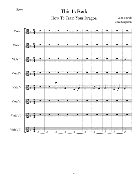 This Is Berk How To Train Your Dragon Sheet Music