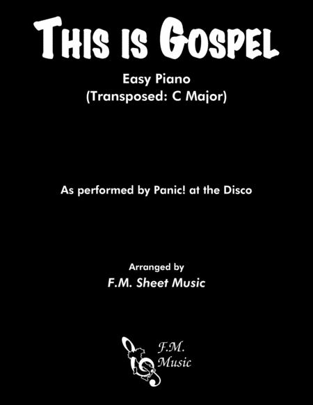 This Is Gospel Easy Piano C Major Sheet Music