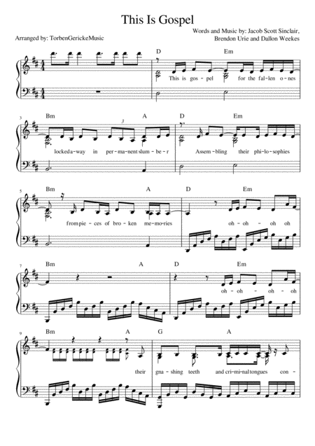 Free Sheet Music This Is Gospel