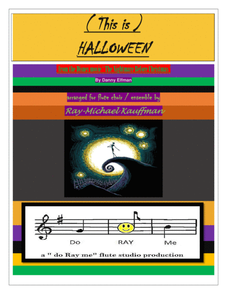 This Is Halloween The Nightmare Before Christmas For Flute Choir Ensemble Sheet Music