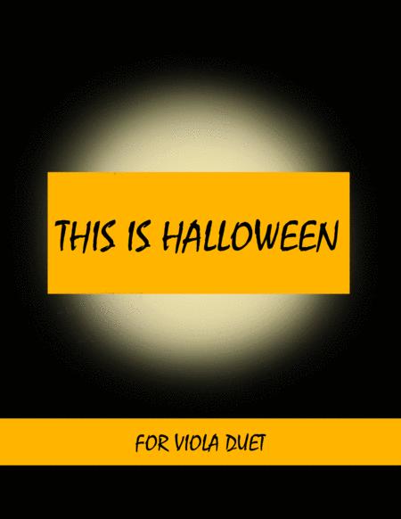 Free Sheet Music This Is Halloween Viola Duet