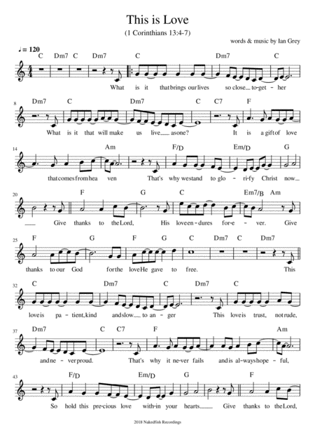 Free Sheet Music This Is Love Lead Sheet